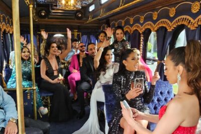 #1 Luxury Hollywood Sightseeing Trolley Bus Tour - Beverly Hills sign photo and Rodeo Drive luxury, no long detour