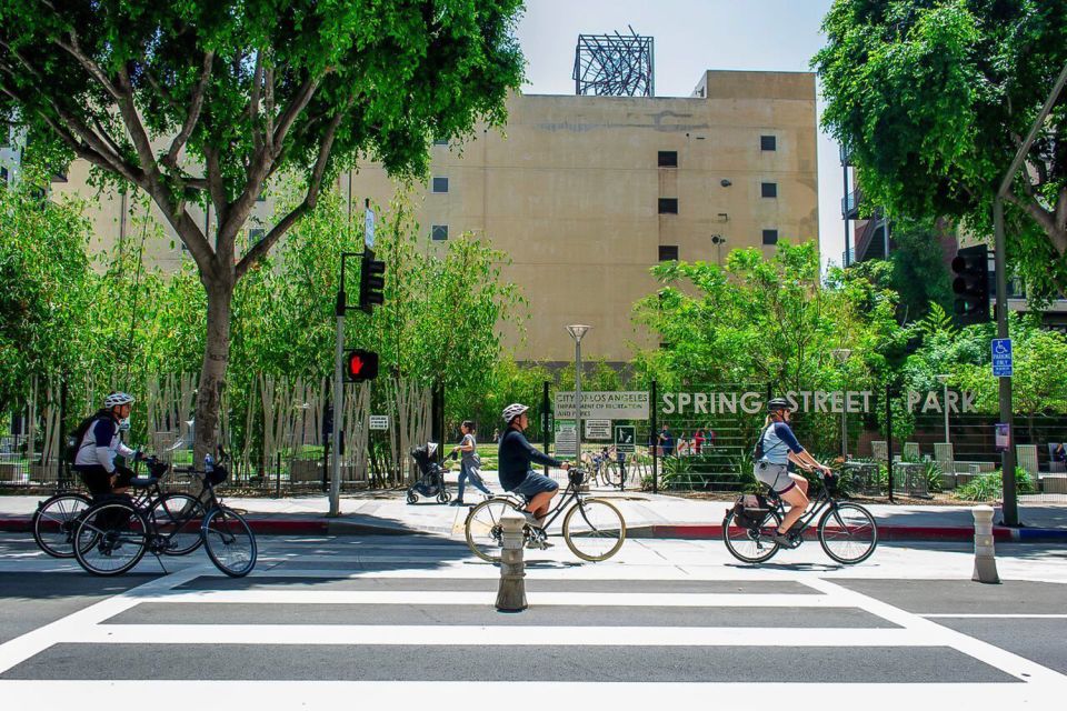 Downtown Los Angeles Bike Tour: Top 10 Destinations of DTLA - Union Station and the “movie-night” backdrop feel