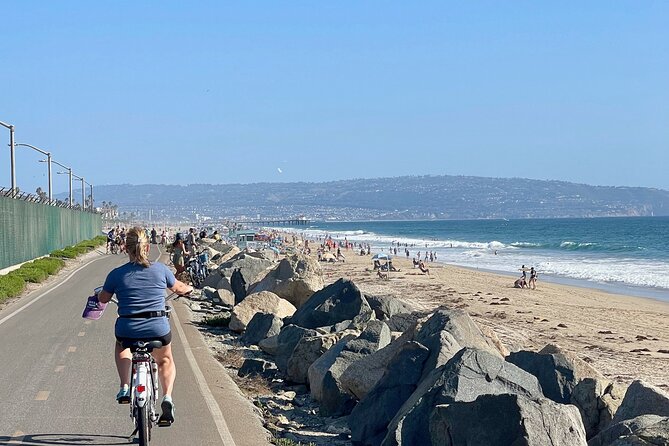 E-Bike LA Beach Tour from Redondo Beach Pier - Playa Provisions snack break and creek photo moments