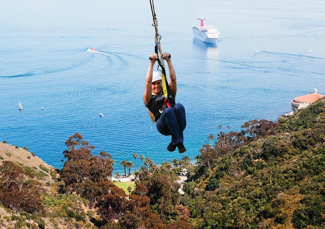 From LA: Catalina Island with Zipline Tour and Hotel Pickup - Zip Line Eco Tour: Five Runs, 300 Feet Up, and Guide-Fed Fun
