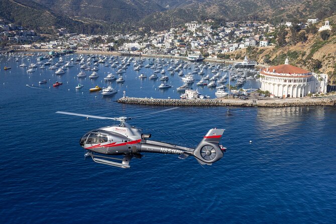 Helicopter Transfer: Long Beach to Catalina Island - The flight route: Queen Mary views and Pacific flying time