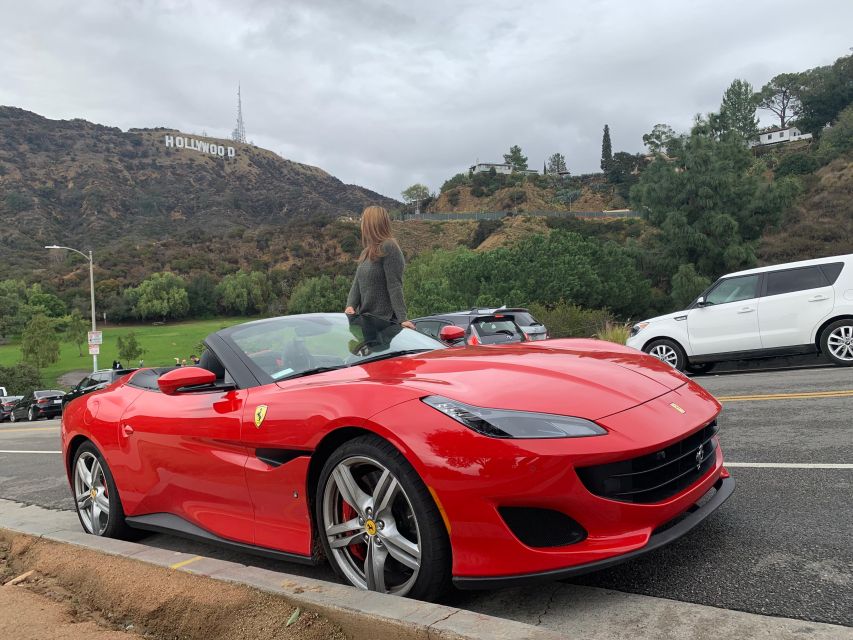 Hollywood Sign 50 Min Ferrari tour (drive or be driven) - Star homes and iconic LA landmarks: what you’ll see from the road