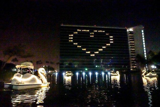 Illuminated Swan Boat Night Ride on Rainbow Lagoon - The Ride Itself: Checking In, Getting on Board, and Choosing Your Pedal Direction