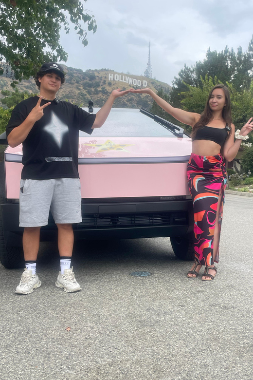 Los Angeles: Hollywood Sign Tesla Cyber Truck Tour - Hollywood Walk of Fame drive-by: stars, context, and less walking