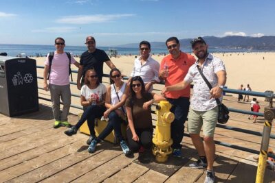 Santa Monica and Venice Beach Tour from Los Angeles - Marina del Rey: watching LA water life beyond the beach strip