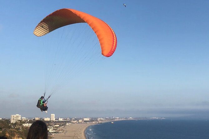 Tandem Paragliding flight with instructor in Malibu - The paraglider “wing” experience: inflatable comfort meets adrenaline